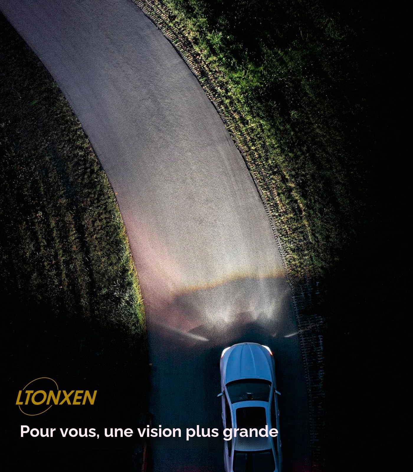 LTONXEN Ampoule H4 LED, 6500K Blanc Froid pour Voiture de 12V und 24V Kit d'ampoule Phare de Croisement. (2 Lampes)