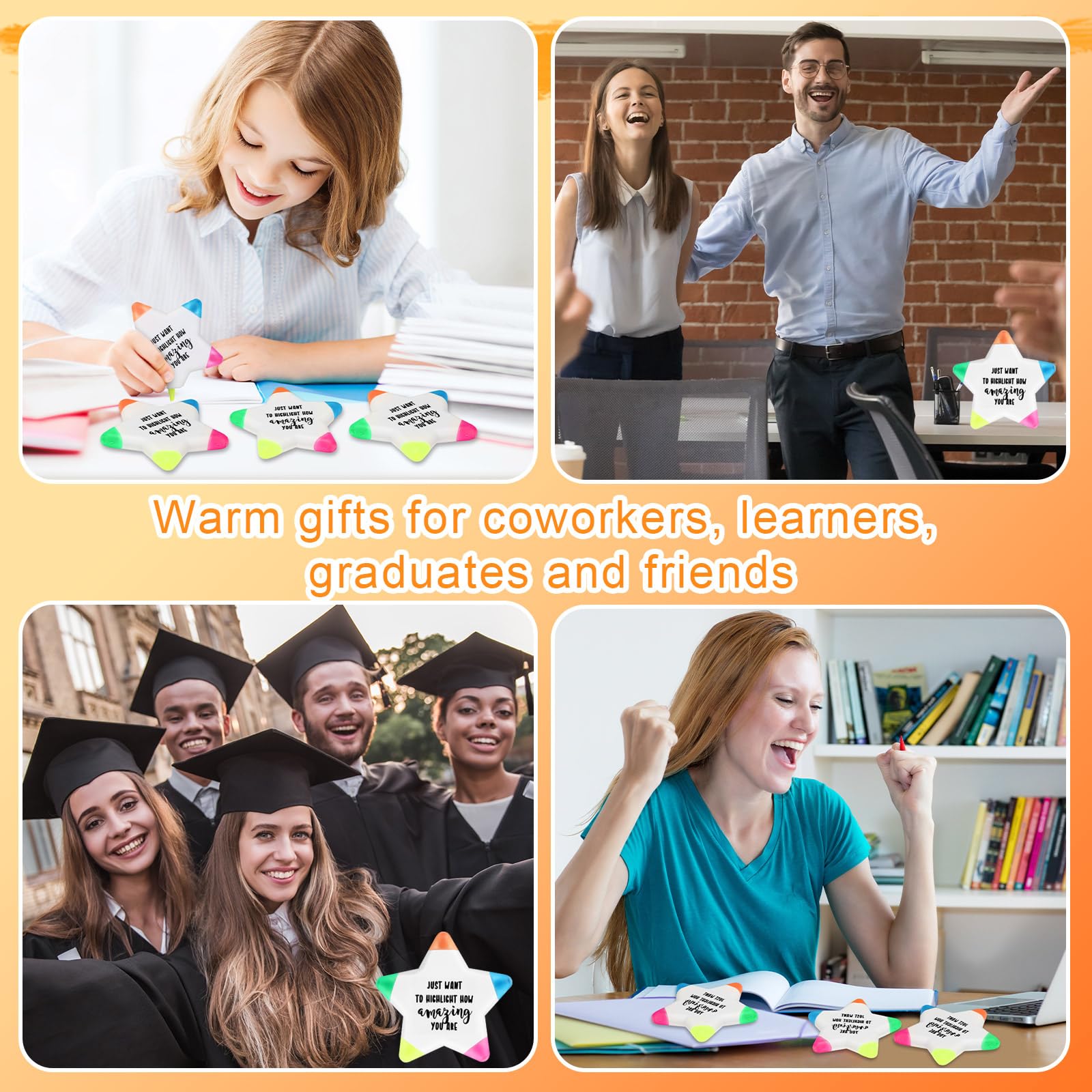 Inspirierende Weihnachts-Textmarker, Pinselspitze, Großpackung, 5-in-1, inspirierende Textmarker, Bestätigungsgeschenke, Klassenauszeichnungen für Kinder, Studenten, Auszeichnungen,