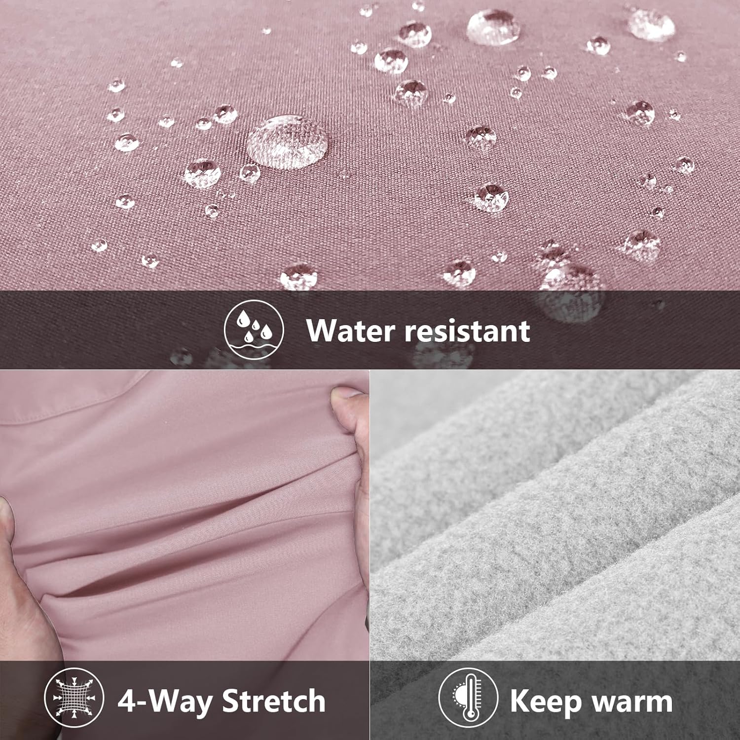 33,000ft Women's Running Vest Fleece Lined Zip Up Windproof Lightweight Softshell Vests Outerwear for Golf Hiking Sports - Image 5