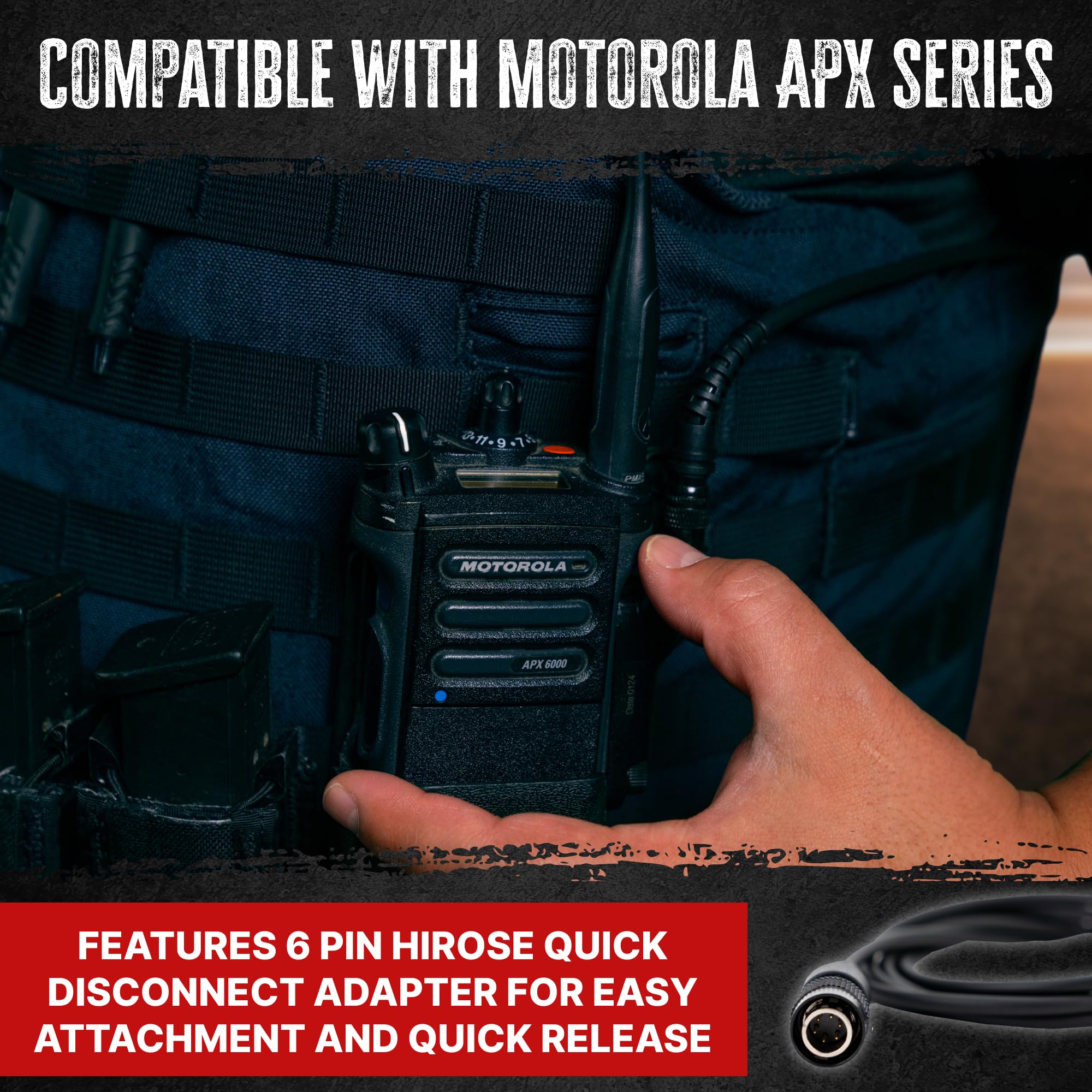 Sheepdog SDA1-APX-QD Quick Disconnect Microphone for APX Radios - Dettaglio