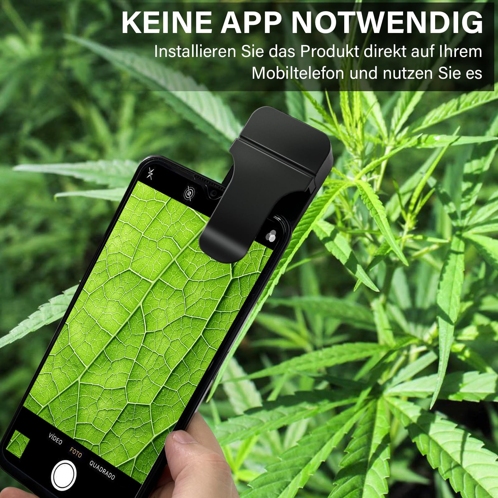 HidWee 200x Handy Mikroskop mit CPL, Mini-Mikroskop Lupe für Smartphone Kamera mit LED, Taschenmikroskop für Explore Micworld Digitales Kompatibel mit iPhone/Samsung/Xiaomi