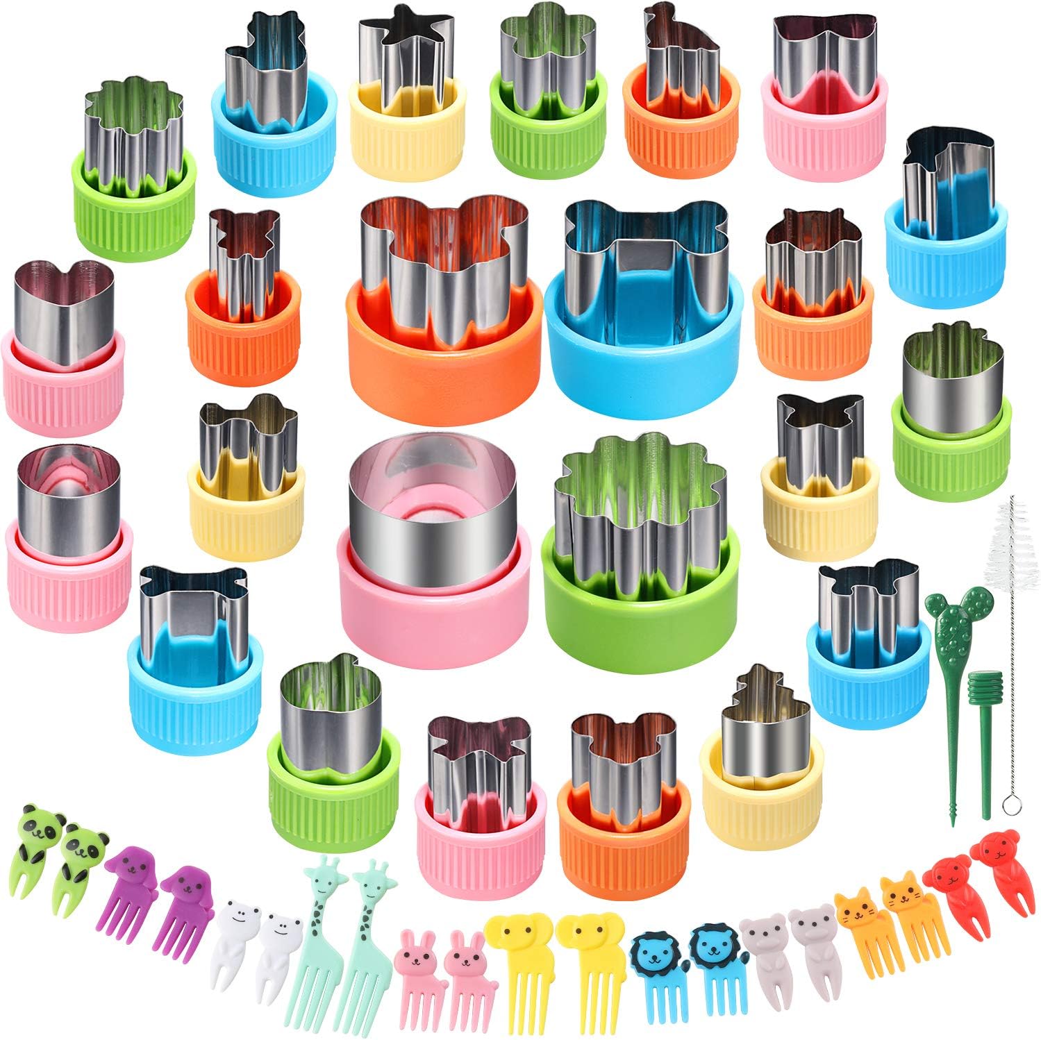 24 pcs Vegetable Cutter Shapes Sets Cookie Cutters Fruit