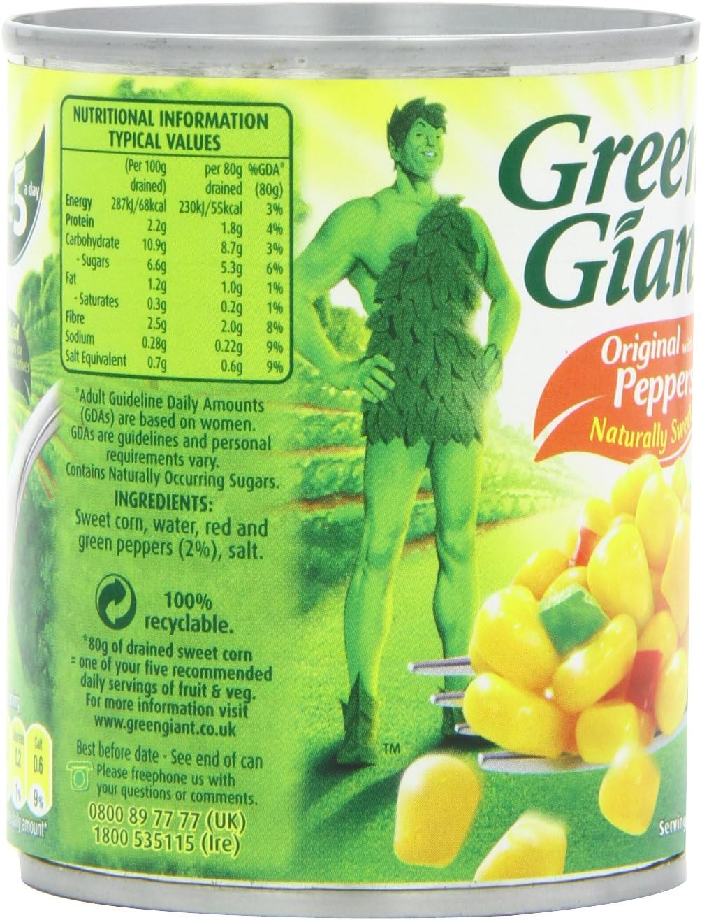 Green Giant Sweetcorn \u0026 Peppers 198g 