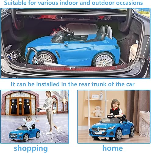 Miniatura 4 de Automóvil de empuje para niños de 1 a 5 años, auto de empuje BMW Z4 con licencia con varilla de empuje ajustable, música de bocina, rueda