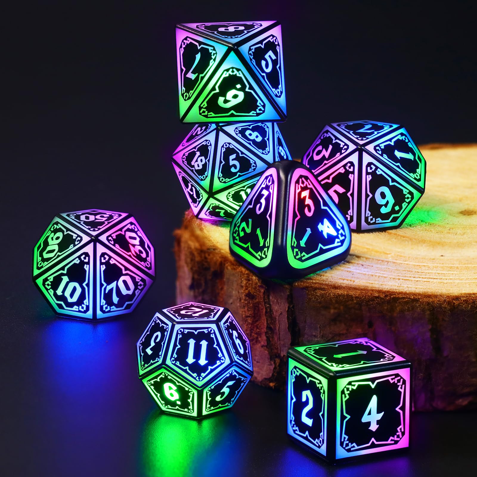 Light Up Dice Set D and D for Dungeons and Dragons 4 in 1 Color - Image 2