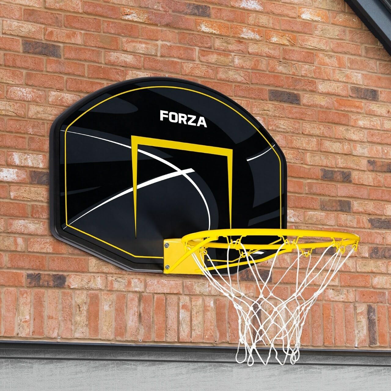 FORZA Panneau et Anneau de Basket-Ball à Fixation Murale | Taille Standard et Mini | Entraînement Intérieur et Extérieur