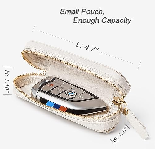 Miniatura 5 de ZVE Funda tipo cartera para iPhone 15 Pro de cuero con pequeña bolsa para llaves de lápiz labial, ranuras para tarjetas de bloqueo RFID, funda con