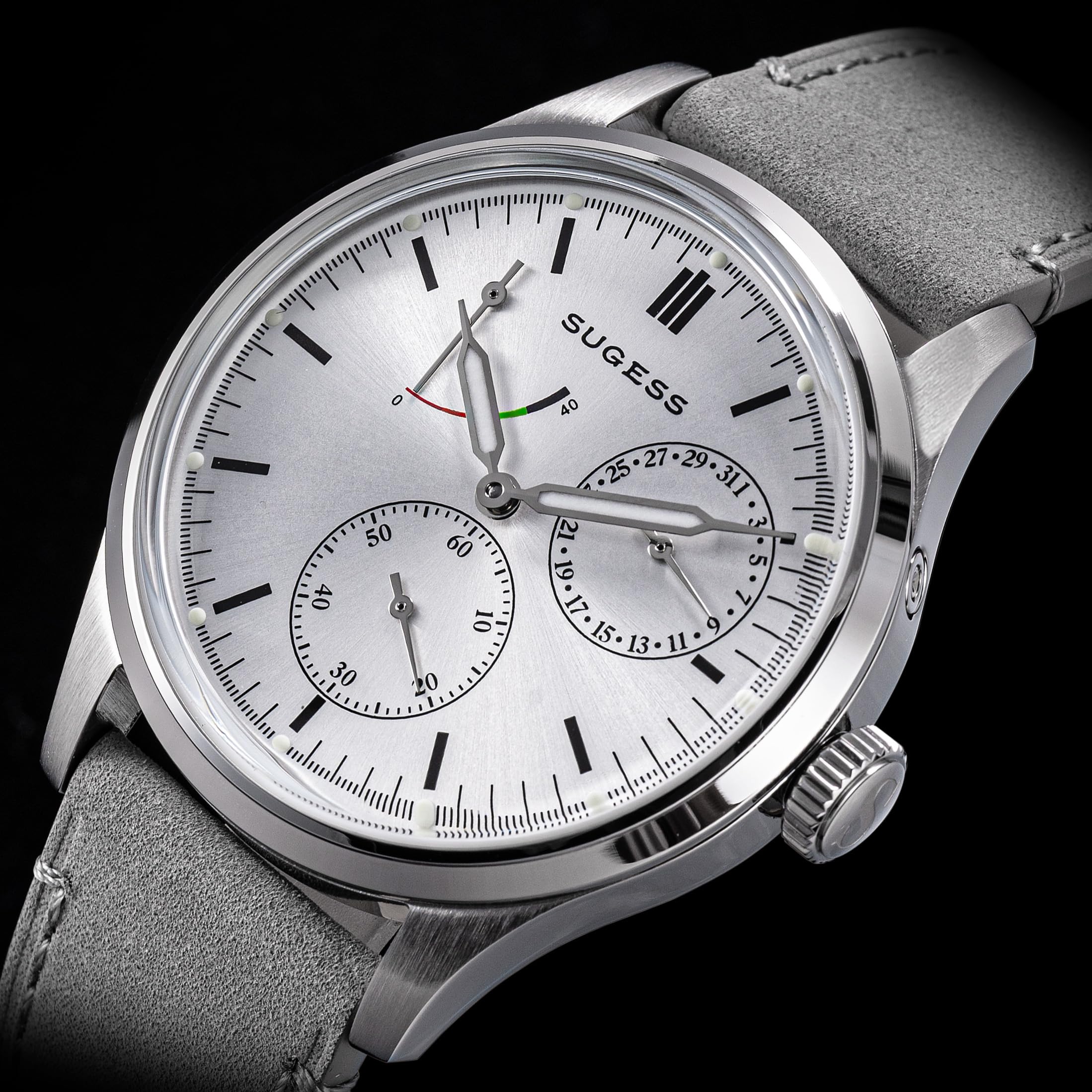 Sugess S458.SW.G Art Master Fashion automatische mechanische Herrenuhr aus gewölbtem Glas Möwe 1963