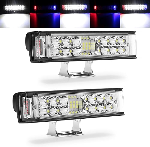 Miniatura 1 de Barra de luz LED de una sola fila de 6 pulgadas, 35 W, 2 unidades, luces antiniebla delgadas para todo terreno, luces LED de conducción de trabajo