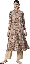 Vbuyz Women's Floral Print A-Line Cotton Stitched Kurta