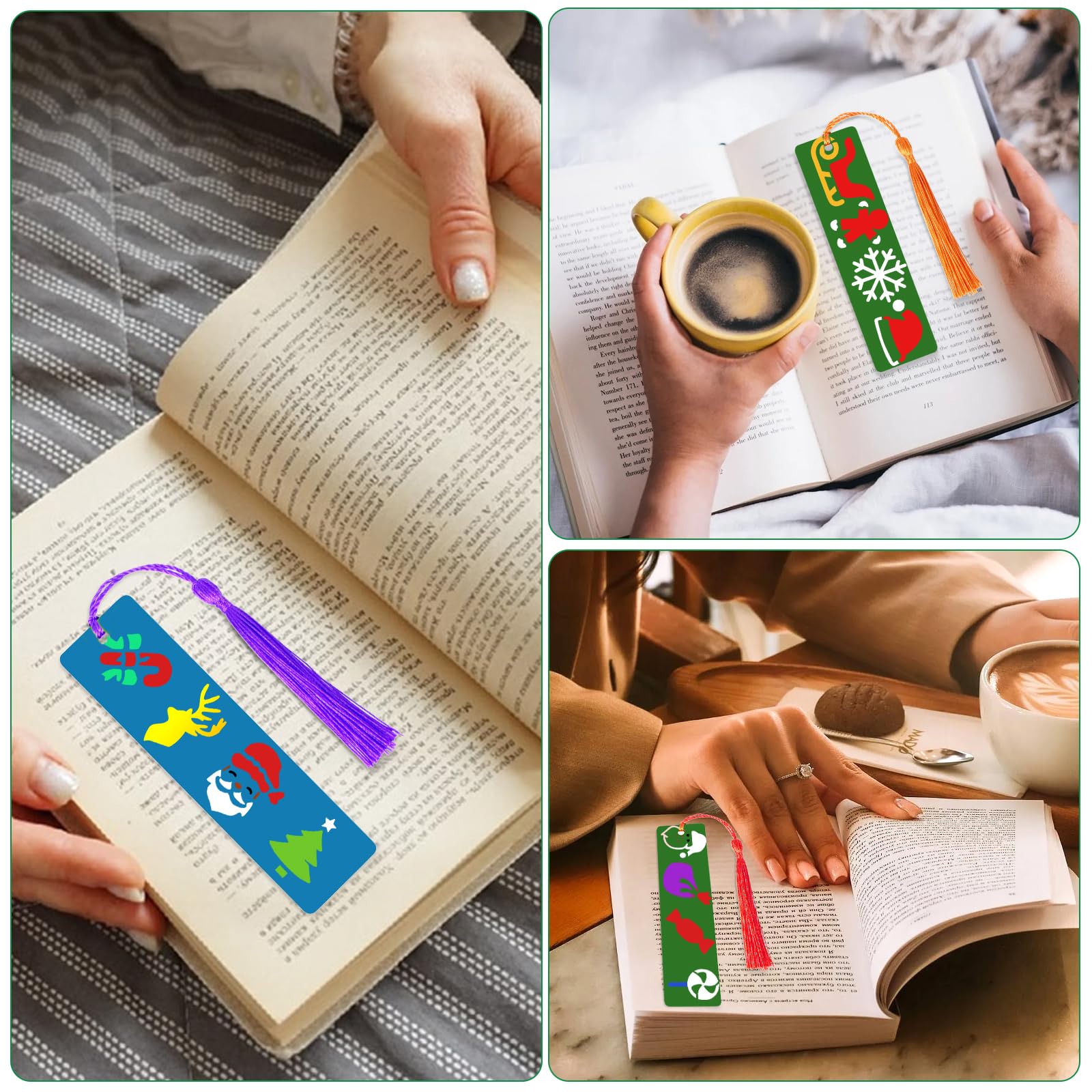 VEGCOO Marcapáginas Madera En Blanco, 20 Marcadores De Madera Para Manualidades, 20 Borlas De Y 20 Cuerdas De Cáñamo, Marcadores De Libros Rectangulares Para Bricolaje Y Decoración
