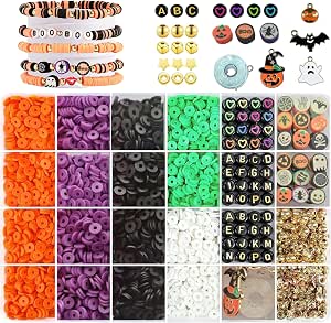 3000 Pcs Halloween Clay Beads for Bracelet Making Kit