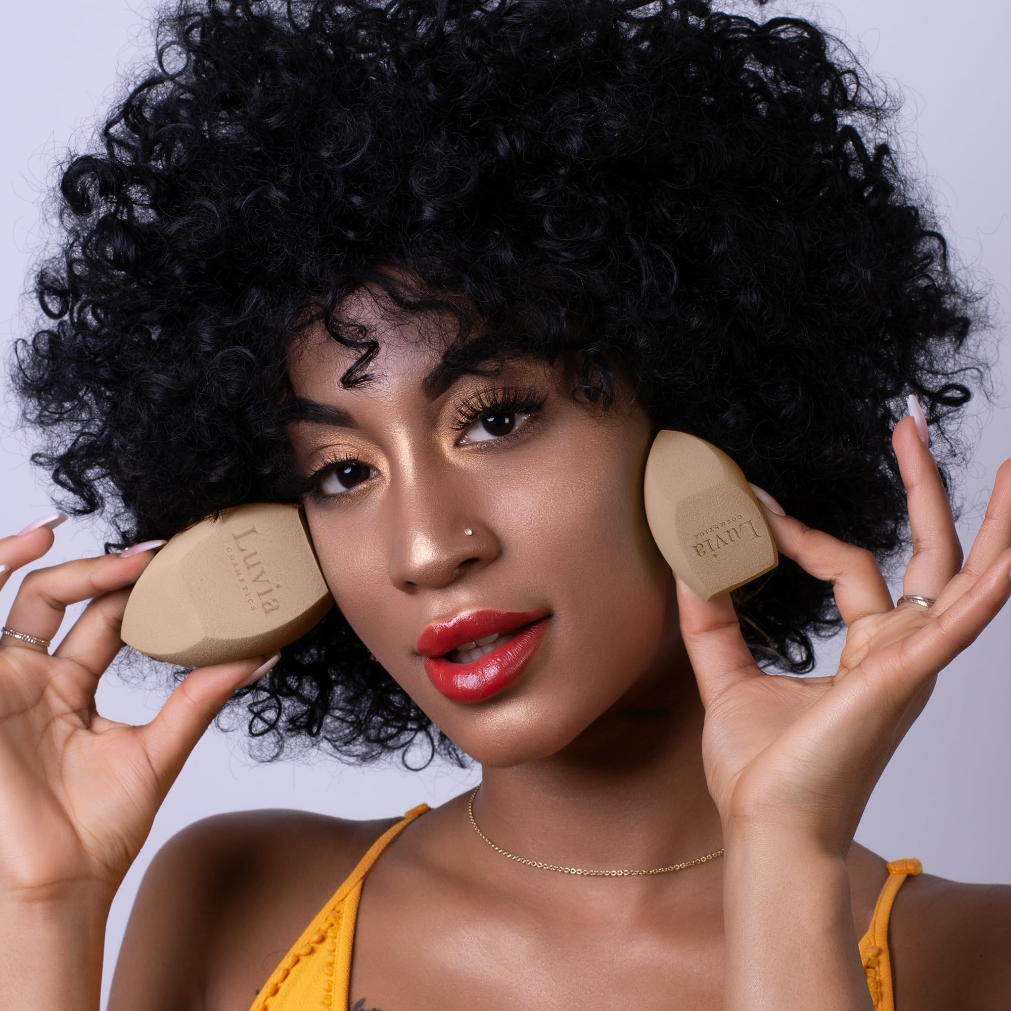 Sponge i gąbka do makijażu XXL w zestawie – Luvia Cosmetics – blenda do makijażu Elegance Coffee