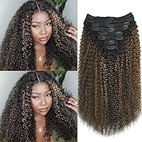 Vista 31 de Extensiones de cabello con clip de 12 pulgadas, rizado birmano, negro natural, extensiones de cabello con clip rizado birmano, cabello humano real