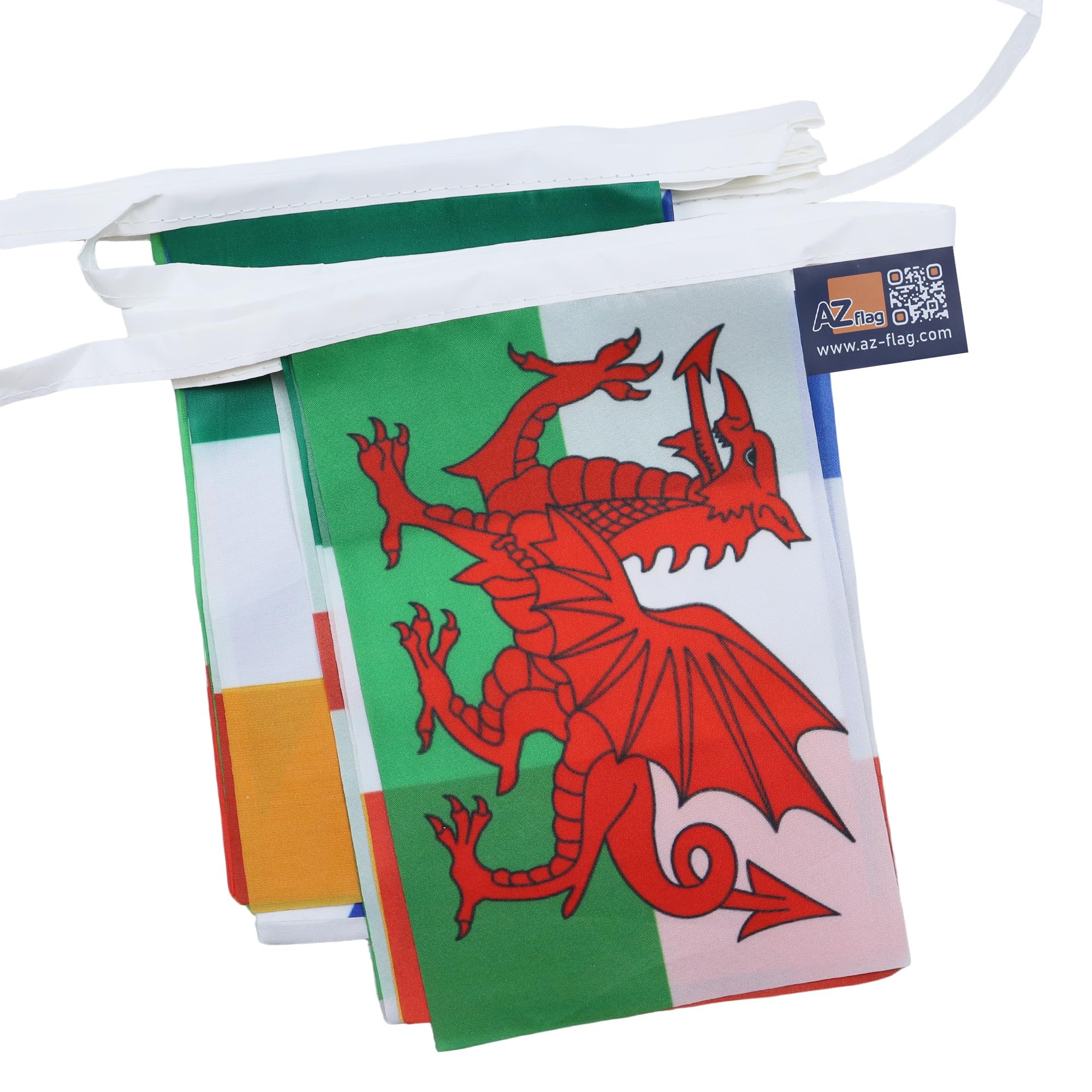 GUIRNALDA 4 metros 6 banderas del TORNEO DE LAS SEIS NACIONES DE RUGBY 45x30cm - bandera DE LAS 6 NACIONES RUGBY XV 30 x 45 cm - banderines - AZ FLAG