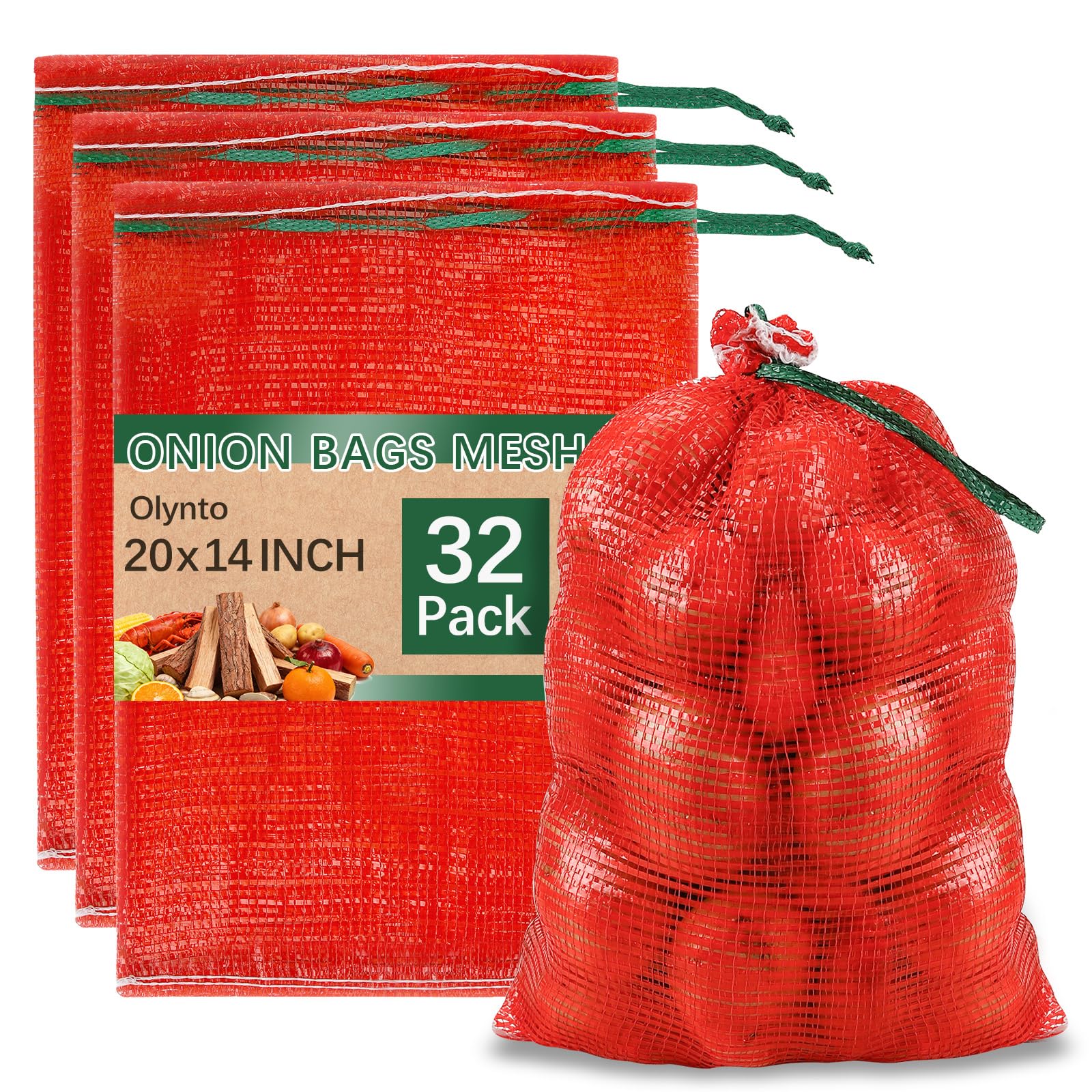Olynto 32 Pack Mesh Onion Bags