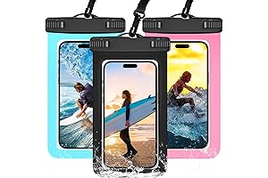 3 Pack Waterproof Phone Pouch IPX8 for iPhone 15 13 12 11...