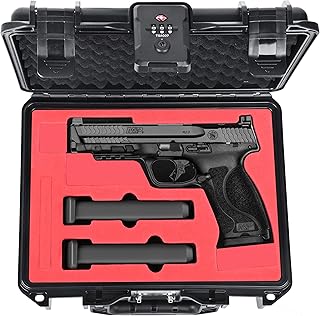 TSA Combination Lockable Gun Case for Smith & Wesson, Water & Shock Proof Pistol Case Hard Shell Case for S&W M&P 9 M2.0, Smith & Wesson M&P 9 Shield EZ/Shield Plus, M&P 9 M2.0 5"