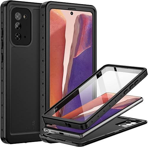 BEASTEK Funda impermeable para Samsung Galaxy Note20 5G, serie NRE, a prueba de golpes, con protector de pantalla integrado, cubierta protectora de