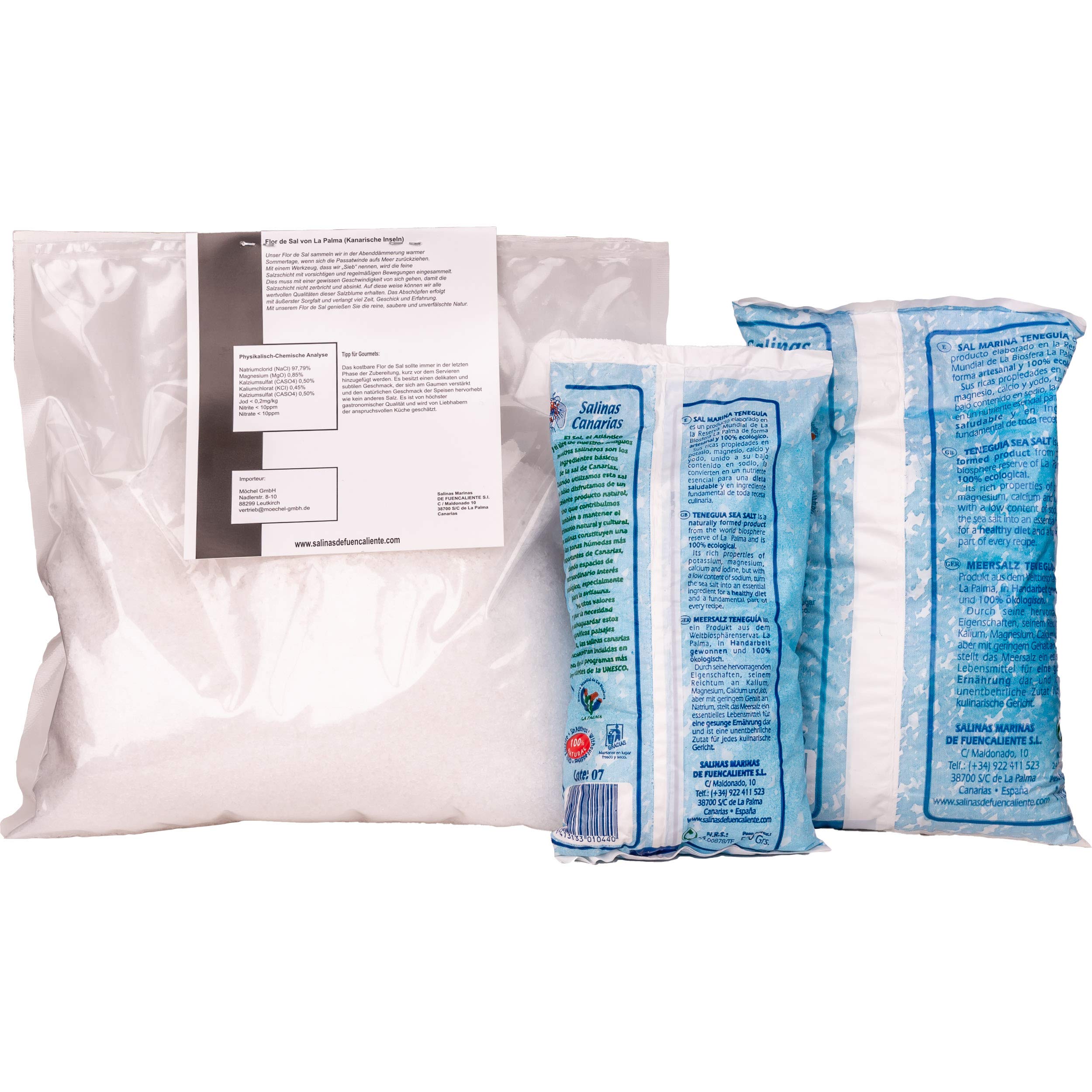 LOUXA Sal Marina Teneguia Meersalz Set aus La Palma 100% ökologisch 2,5 kg (17,60 € / kg)