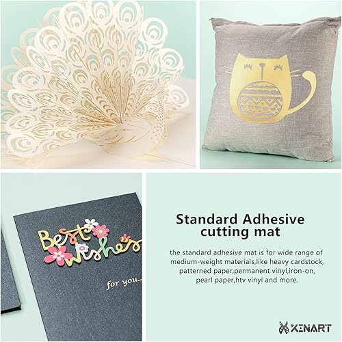Miniatura 3 de Xinart Alfombrillas de corte para Cricut Maker 3MakerExplore Air 2AirOne (agarre ligero + agarre estándar, 12 x 12 pulgadas) alfombrillas de corte