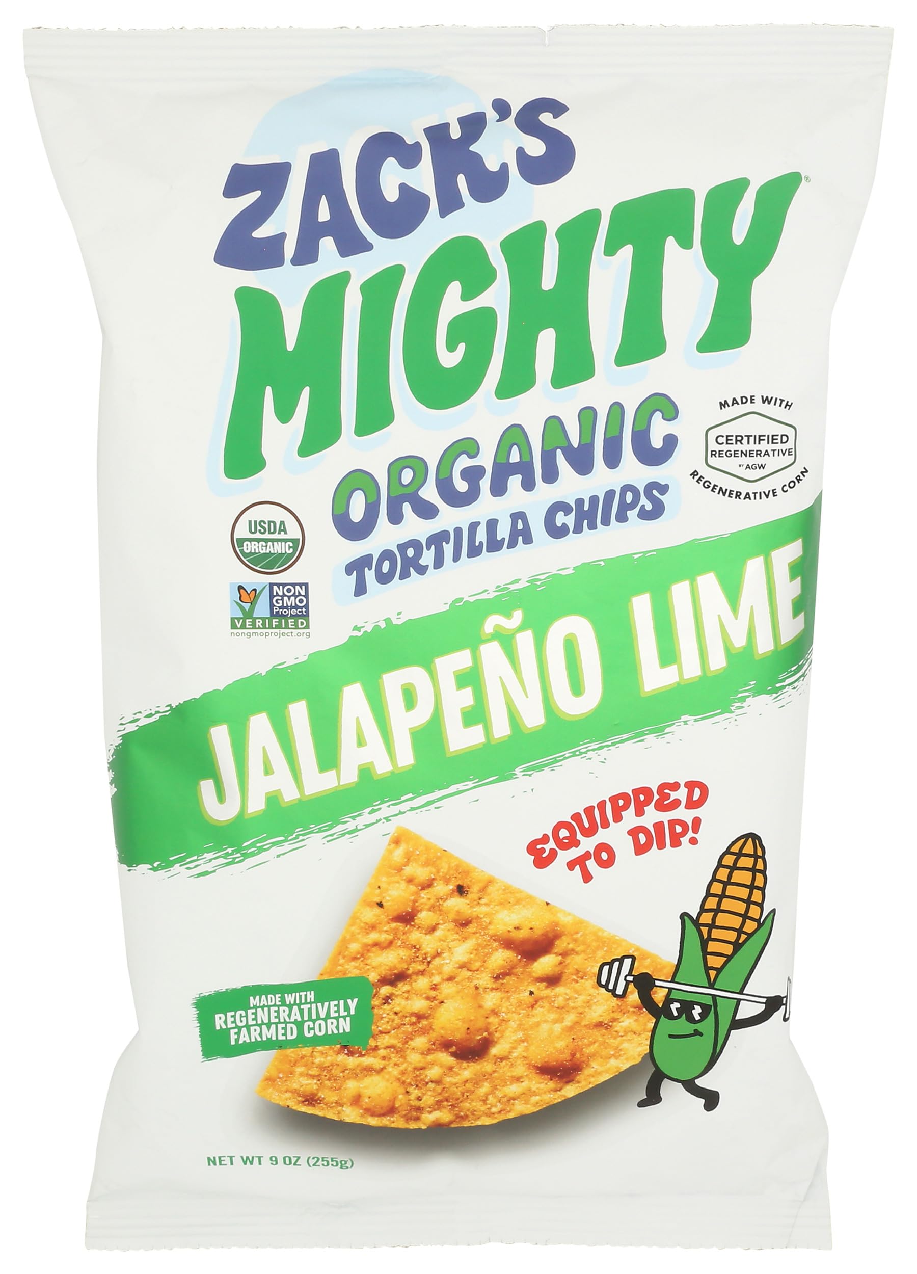 Zack's Mighty Organic Jalapeno Lime Tortilla Chips, 9 OZ | Grocery