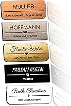 FILIGRAVO Klingelschild - selbstklebendes Schild für Haustür und Briefkasten - wetterfestes Klebeschild graviert mit Name - Türschild MADE IN GERMANY (1)