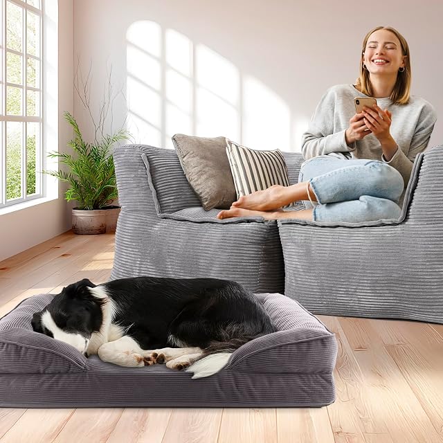 Foto 2 de 5 de Lumaland Cama ortopédica para Perros de Pana