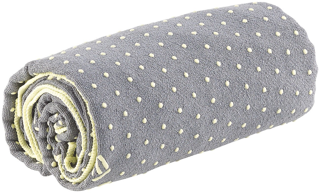Tapis de sport PEARL Sports Serviette yoga en microfibres antidérapante - Bleu