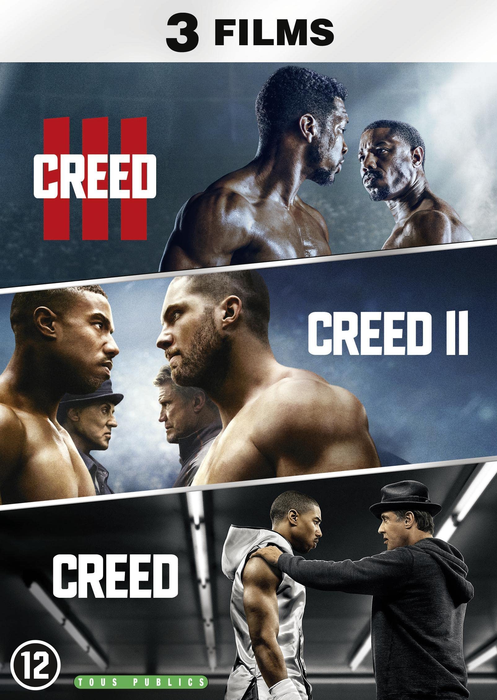Creed + Creed II + Creed III DVD con la trilogía completa de boxeo en formato físico