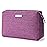 Narwey Large Makeup Bag Travel Cosmetic Bag Organizer Toiletry Bag Make Up Bags Zipper Pouch for Women (Large, Purple)