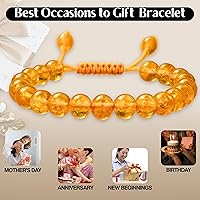 Vista 42 de Amazing Gemstone Crystal Bracelet for Women Men's Gifts - Protection Healing Crystal Bracelet - 8mm Gemstone Beaded Adjustable Bracelet Pulseras