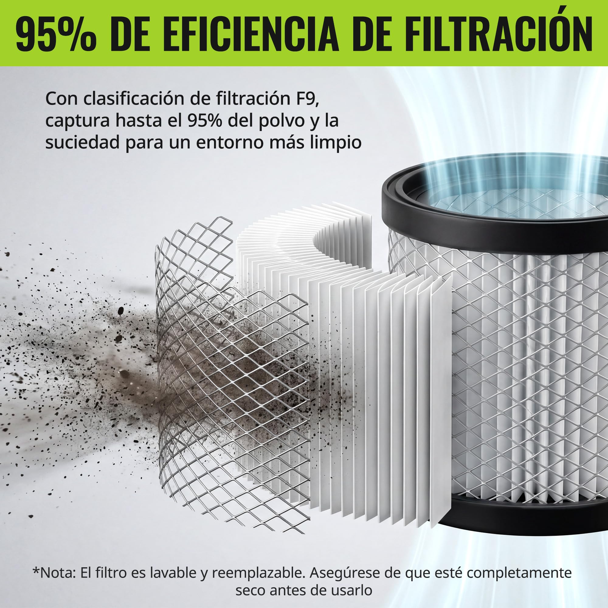 WORKPRO Aspirador de Cenizas 10L 700W con Función Soplado | Aspiracenizas para Chimeneas, Estufas y Barbacoas, Depósito Metálico, Filtro Lavable, 16 kPa, Tubo Metálico