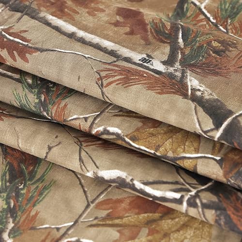 Miniatura 10 de VISI-ONE Realtree Edge Camo Oval Tablecloth - 60" x 84" Inch - Washable Polycotton Table Cloth, Decorative Fabric Table Cover for Dining Table,