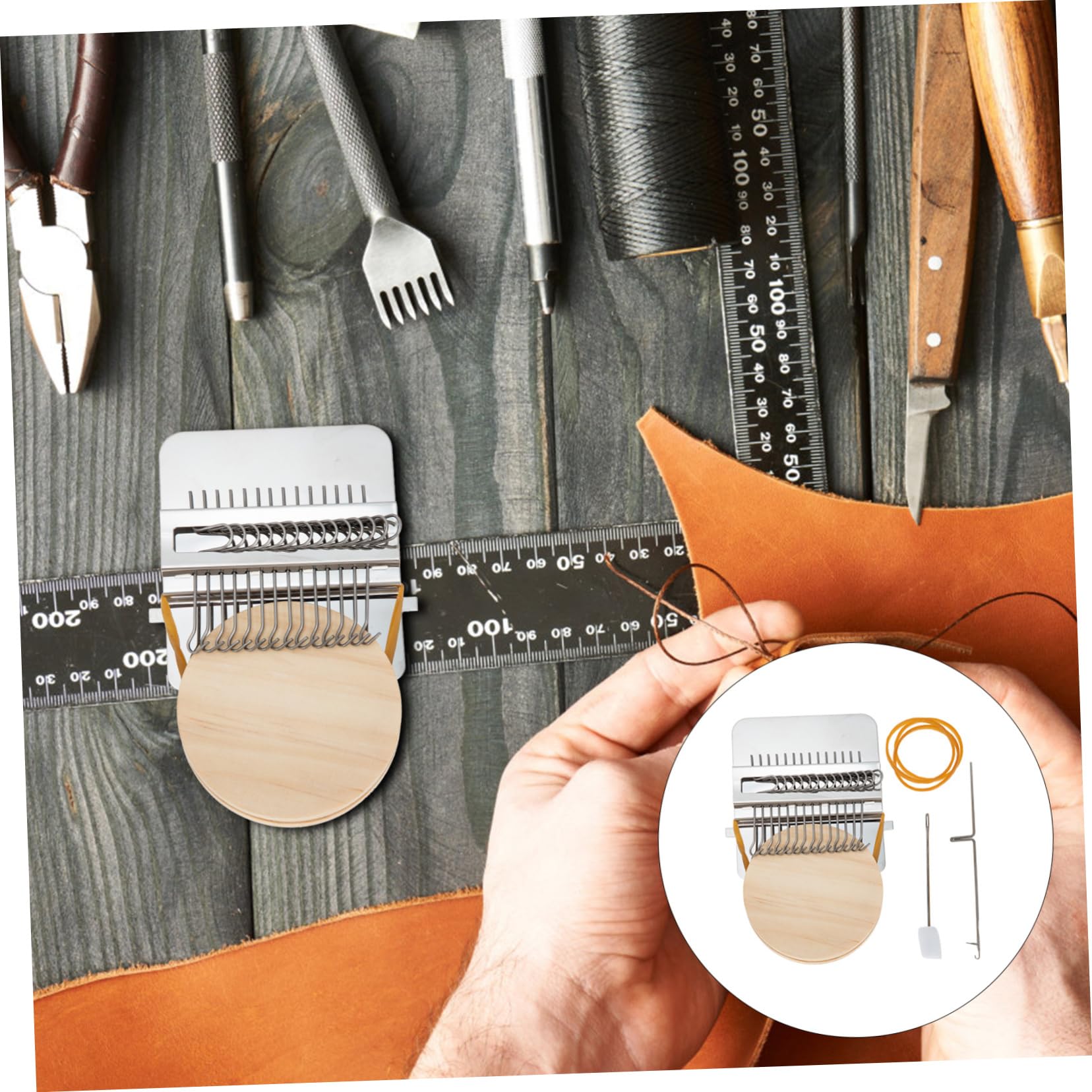 Tofficu 4sätze Mini Strickwerkzeug Nadeln Darnmaschine Für Webprojekte Holzgewebe Werkzeug Für Anfänger Zubehör Für Handarbeiten Und Kreative Strickideen
