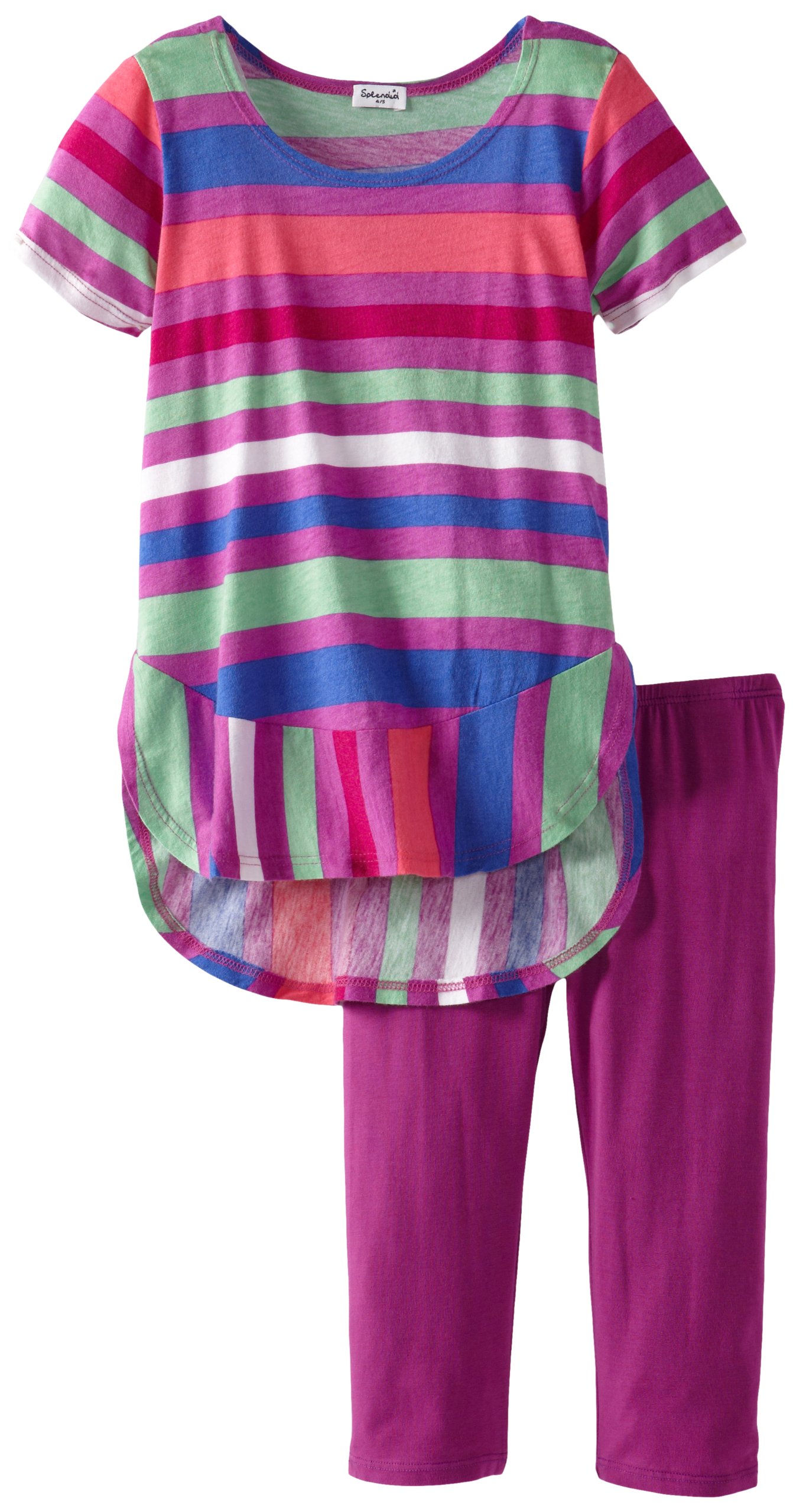 Splendid Littles Girls 2-6X Carnival Stripe Short Sleeve Set