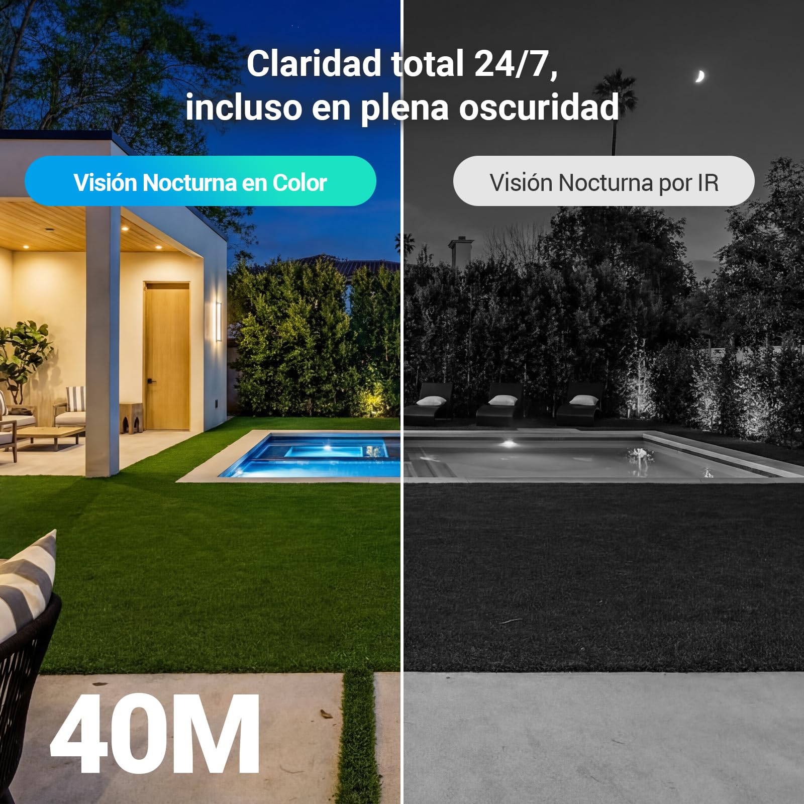 EZVIZ C9C Cámara de Vigilancia Exterior 2K con Doble Lente (3MP+3MP), Cobertura 360°, Visión Nocturna en Color, IA Detección de Personas y Vehículos, Audio Bidireccional, Compatible con Alexa