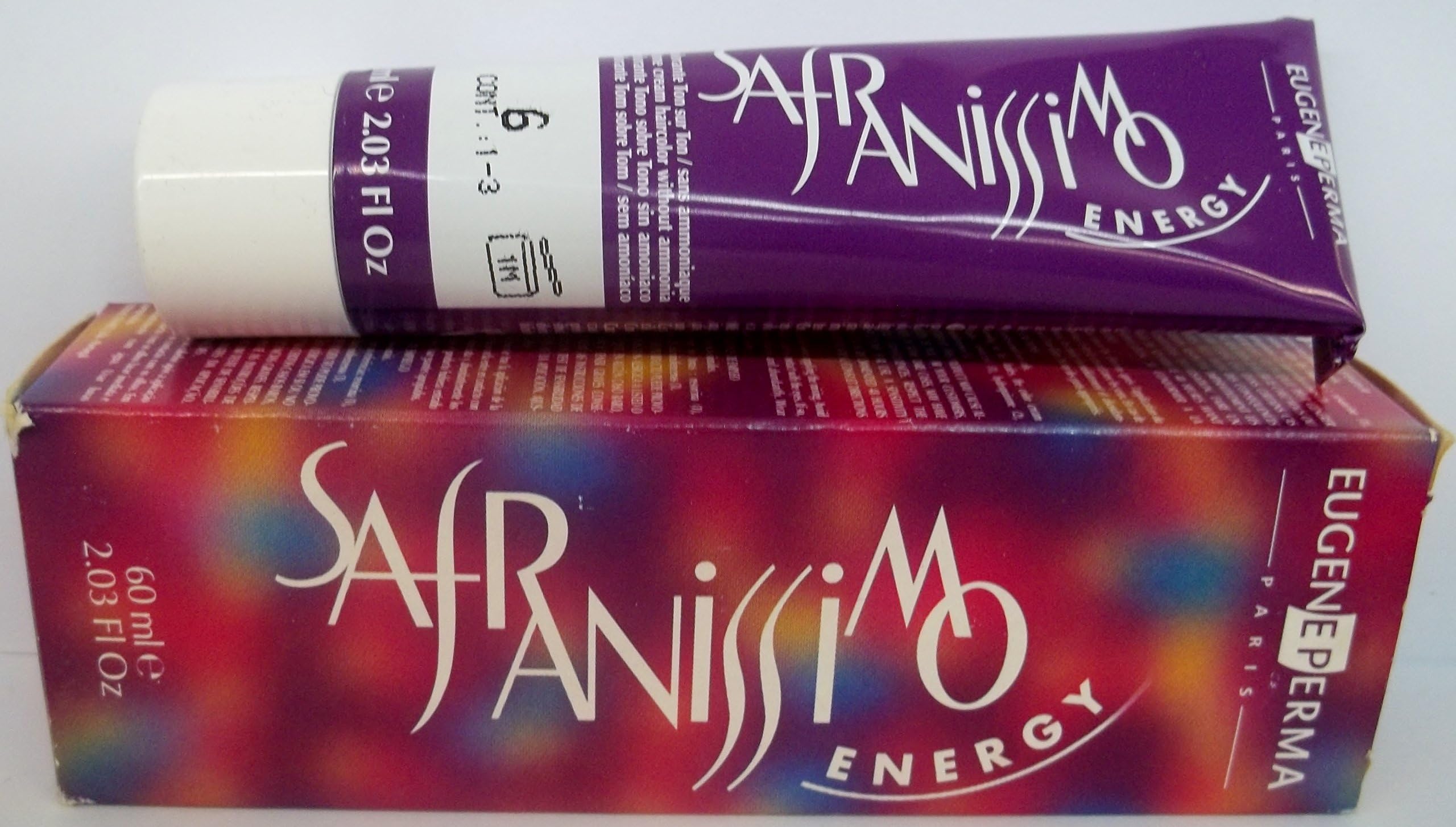 Safranissimo Energy by Eugene Perma Paris - Ammonia-Free Tone-on-Tone Cream Hair Color - Size: 2.03 Fl. Oz. Tube - Shade Selection: 6 - Dark Blonde/Blonde Fonce
