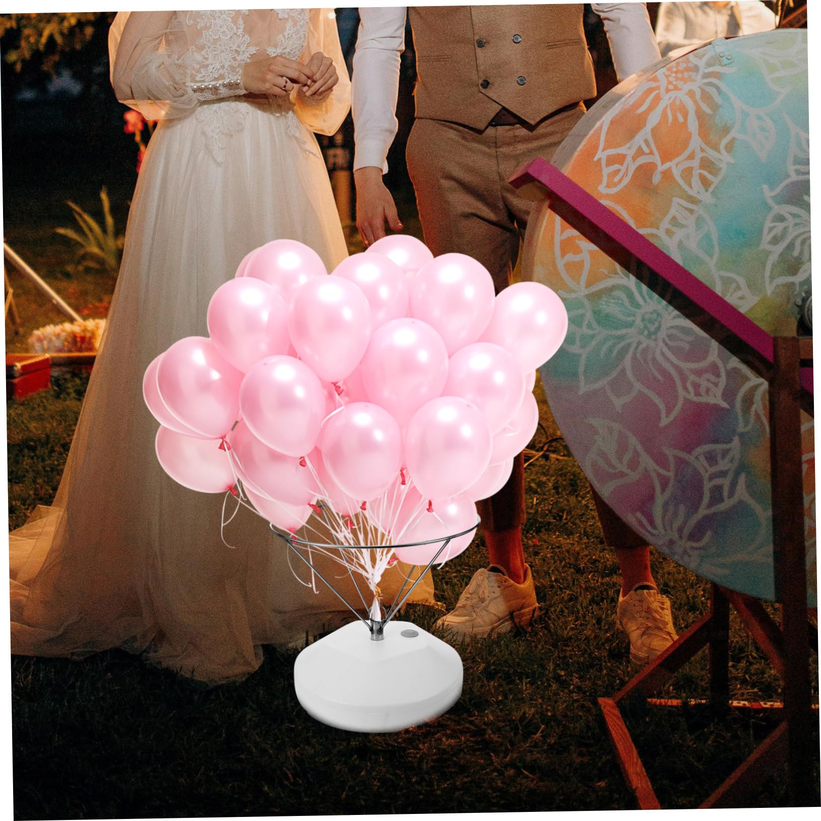 Zerodeko Sockel aus Edelstahl und Stabiles Ballongestell für Verschiedene Luftballons für Outdoor Partys und Hochzeiten