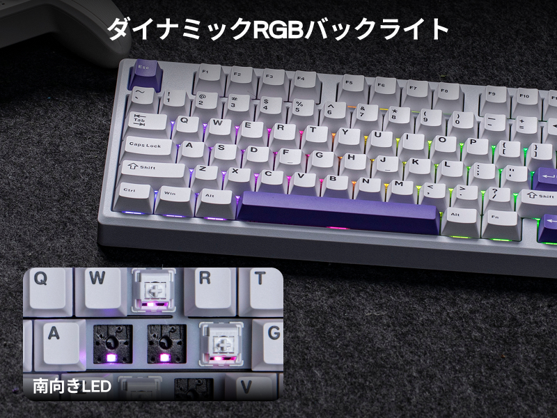 Amazon | EPOMAKER Galaxy100 QMK/VIA対応 ワイヤレスメカニカル