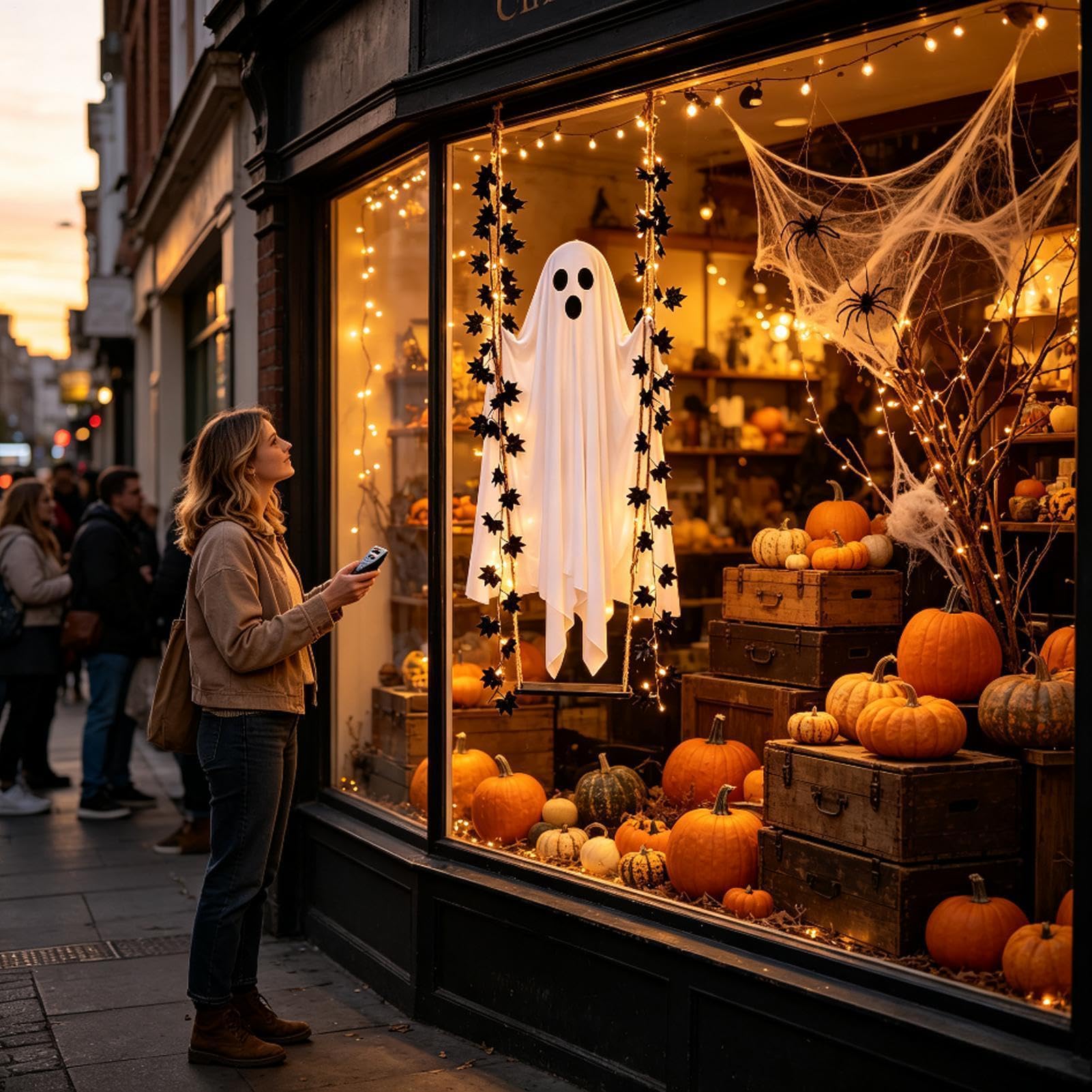 Halloween Swinging Ghost | 120cm Scary Floating Figure Ornament