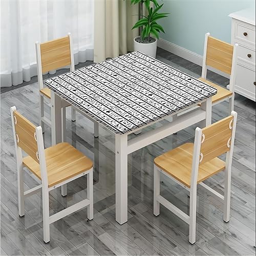 Miniatura 2 de Mantel cuadrado egipcio, escritura en lenguaje histórico con símbolos, funda elástica pictográfica, se adapta a mesas de 24 x 24 pulgadas, para