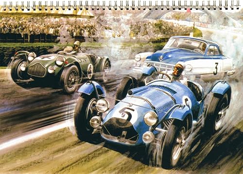 Miniatura 1 de Calendario de pared 2024 12 páginas de 8 x 12 pulgadas Auto Races Gran Premio Rally Autos Clásicos Póster de Anuncio Vintage