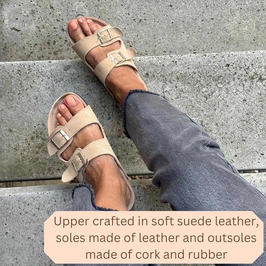 靴 slow&co suede leather sandal Amazon.com | The Spanish Sandal co Soft Suede Leather Flat