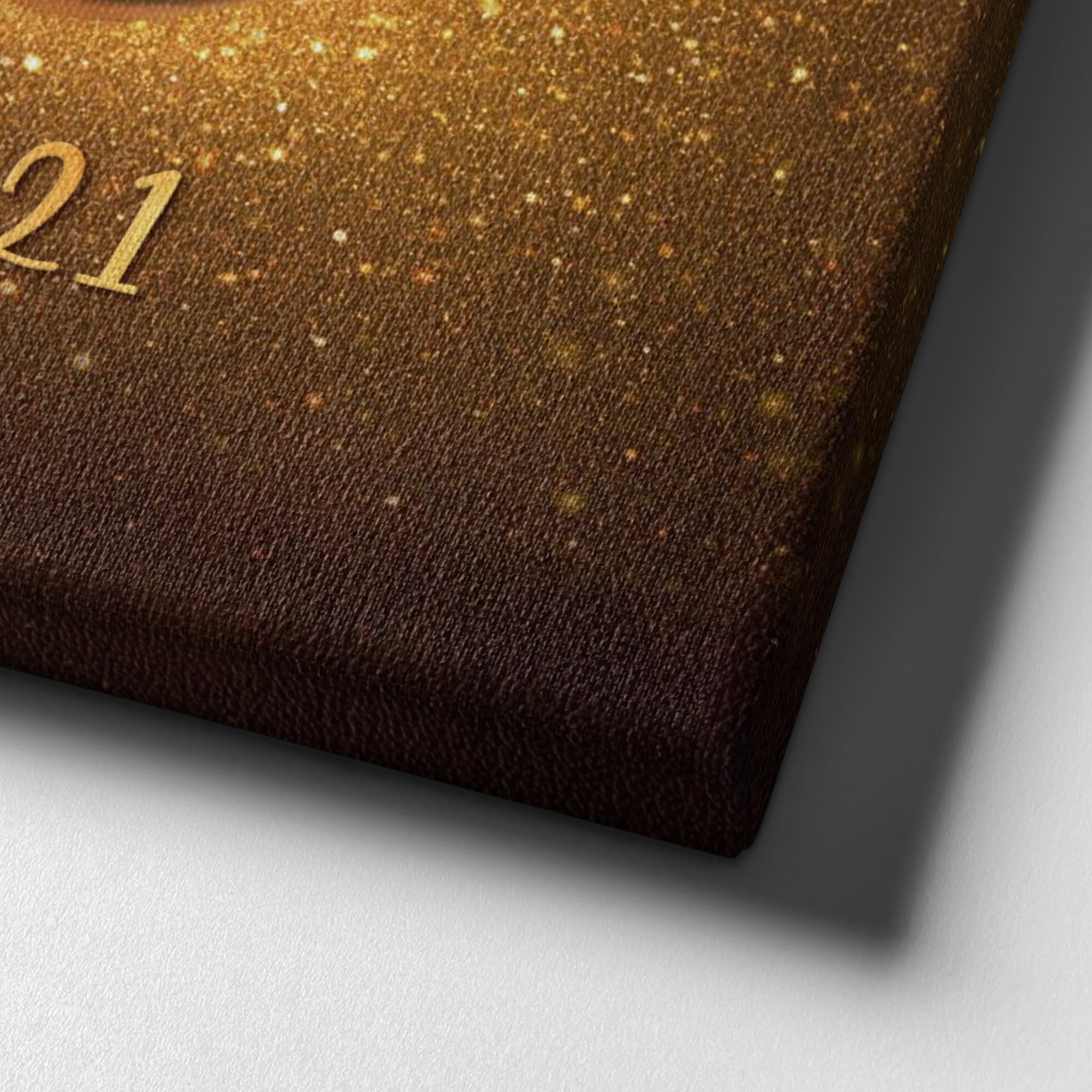 Liebesleinwand Personalisiertes Geschenk für Partner Geschenk Jahrestag, Verlobung, Hochzeitstag | Leinwandbild romantisch gestalten | Goldene Verbundenheit