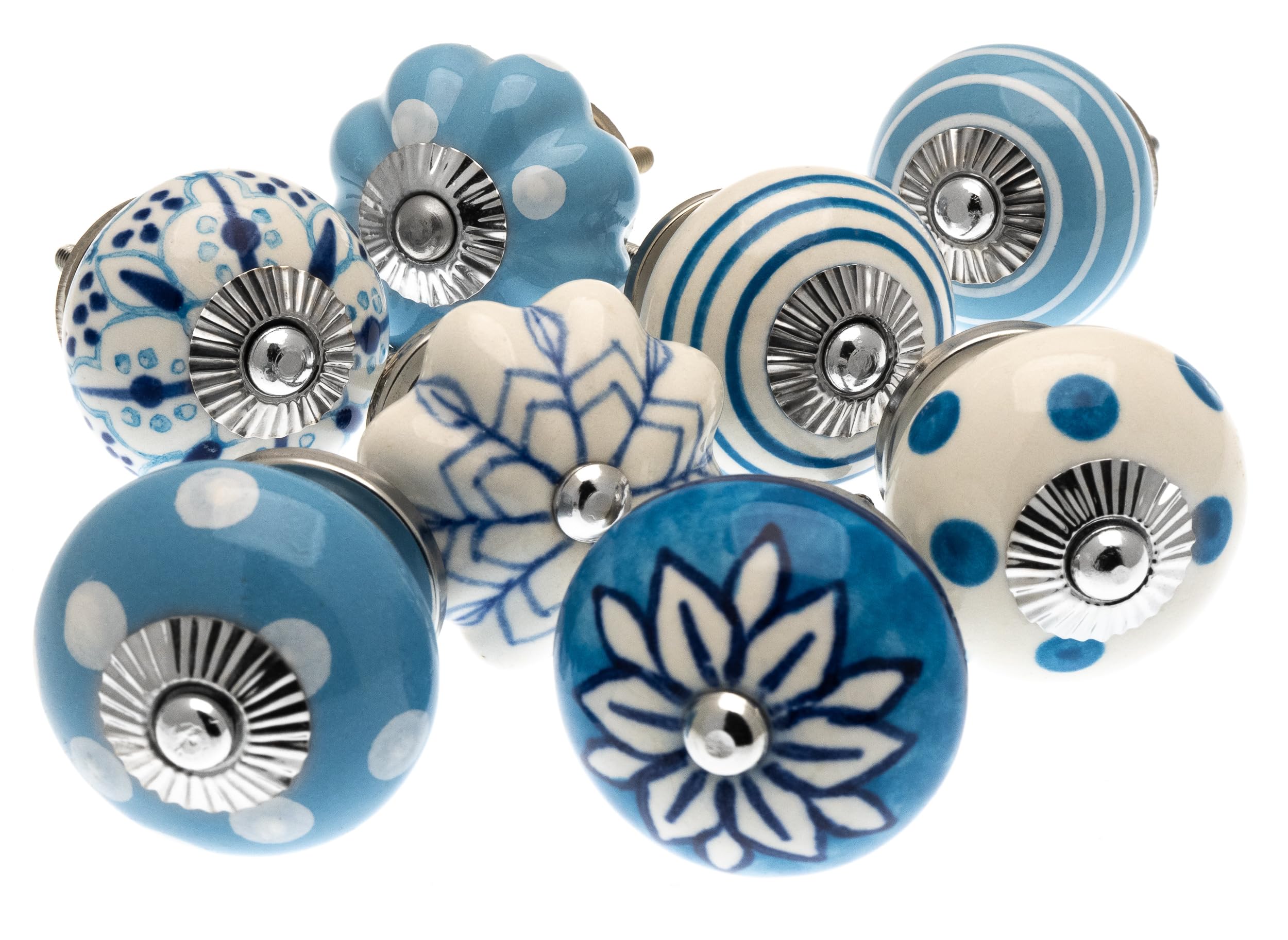 Mango Tree Cupboard Knobs - Decorative Ceramic Door and Drawer Handles – Vintage Home Décor Set of 8