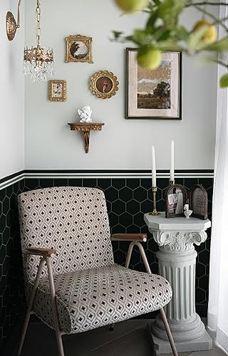 Miniatura 3 de Papel tapiz hexagonal para despegar y pegar, papel pintado geométrico 17.3 x 197 papel pintado geométrico decorativo estante cajón forro rollo