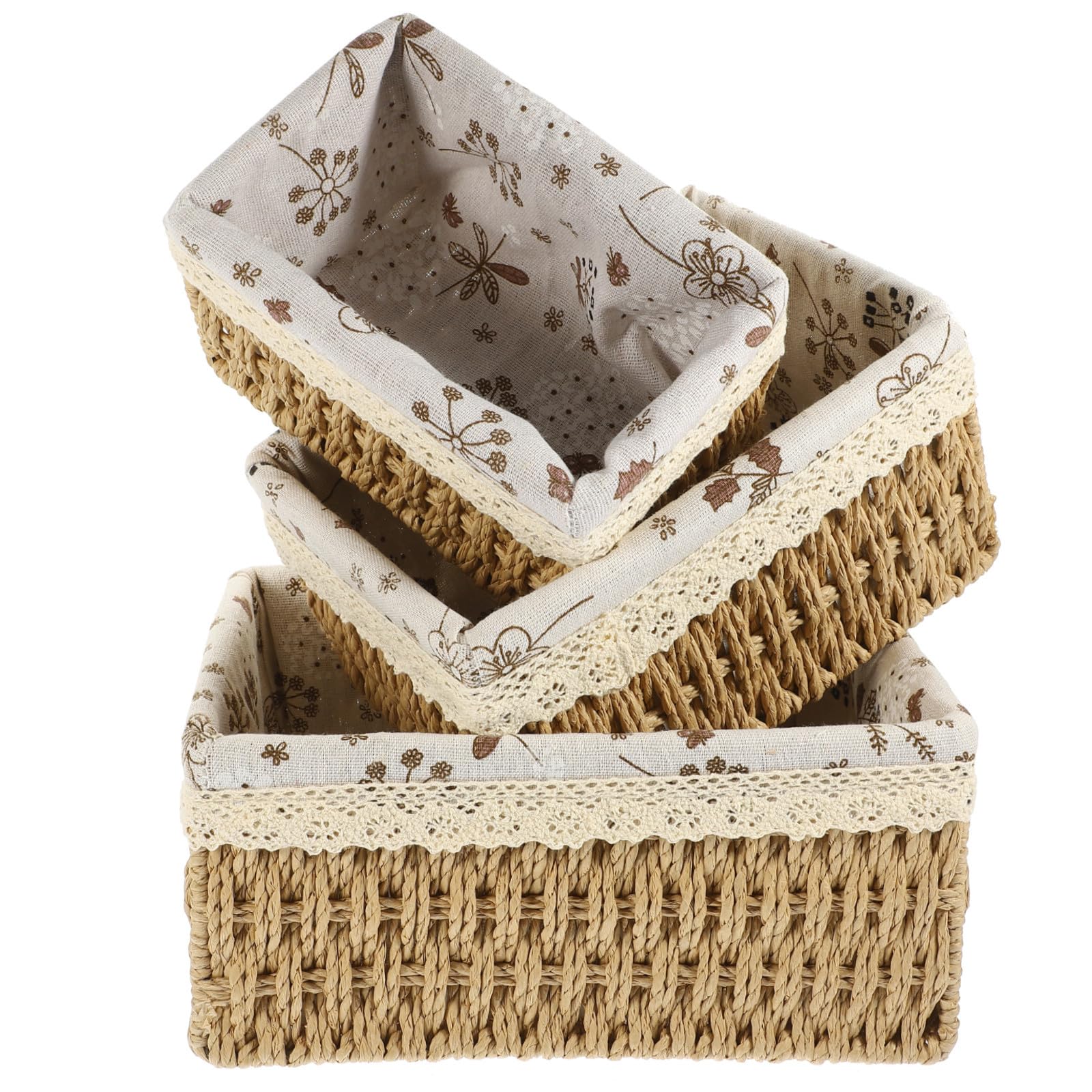 Panier de rangement en corde lot de 3 pour organiser vos cosmétiques