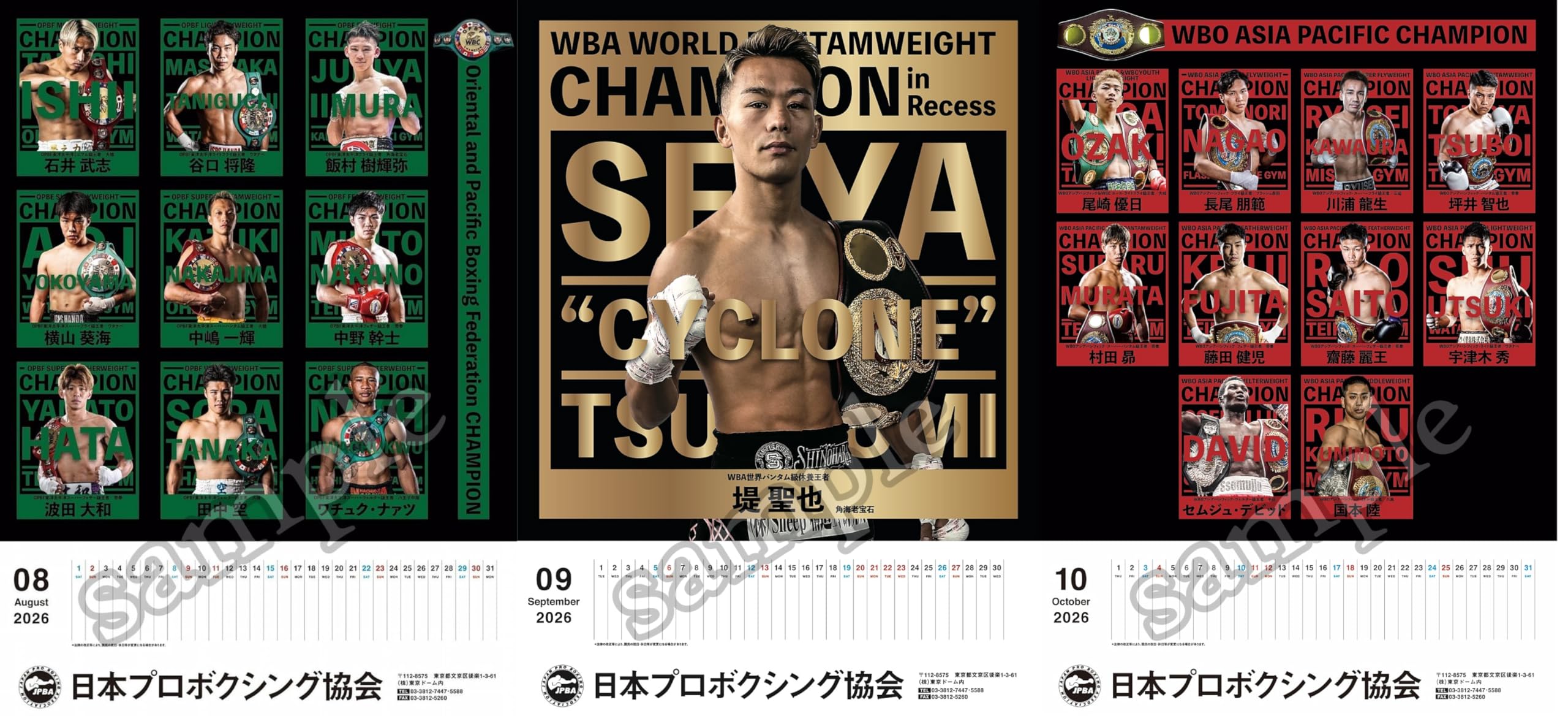 Amazon | 日本プロボクシング協会 公式2026年度版カレンダー 世界を