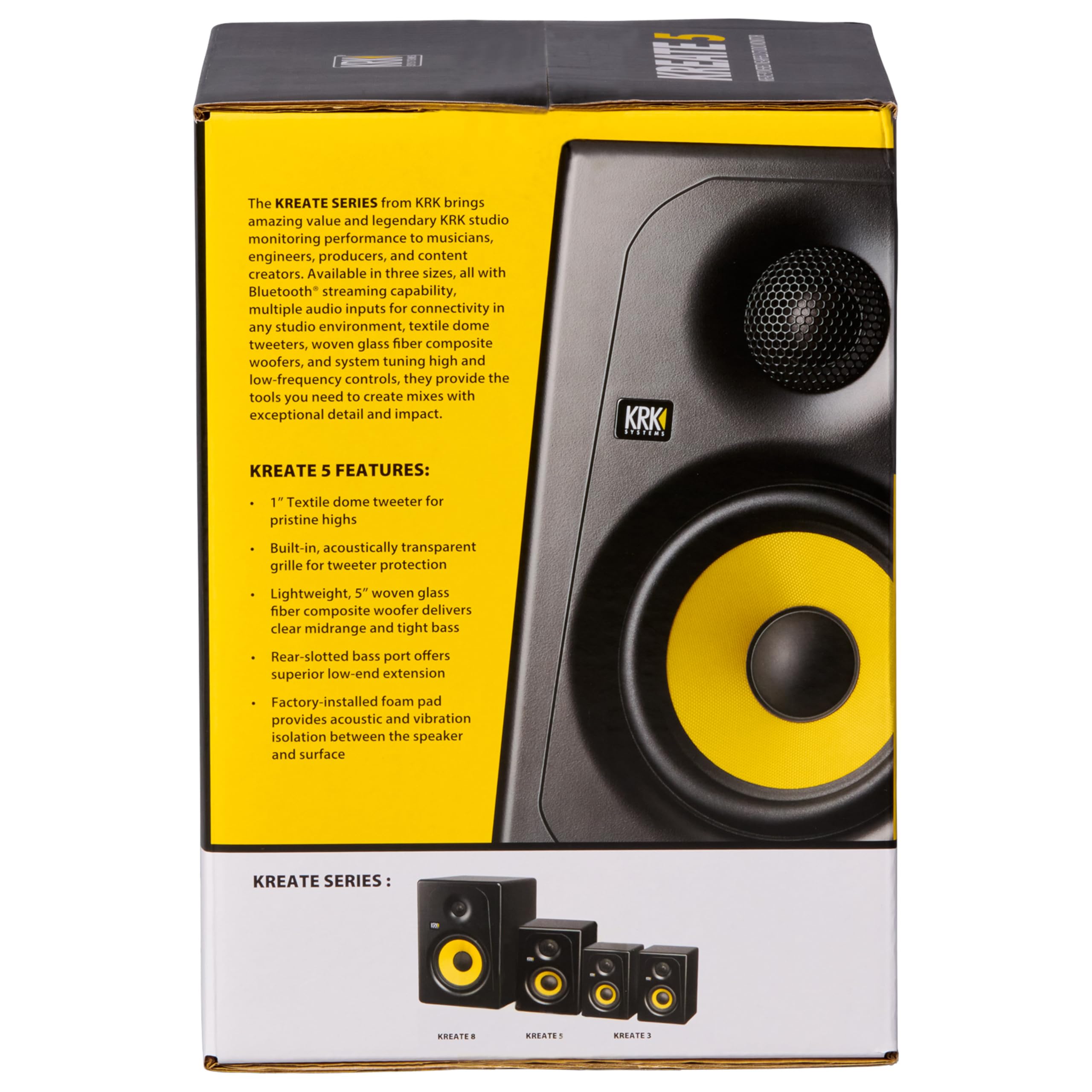 KRK Enceinte de Monitoring Kreate 5 (la pièce)
